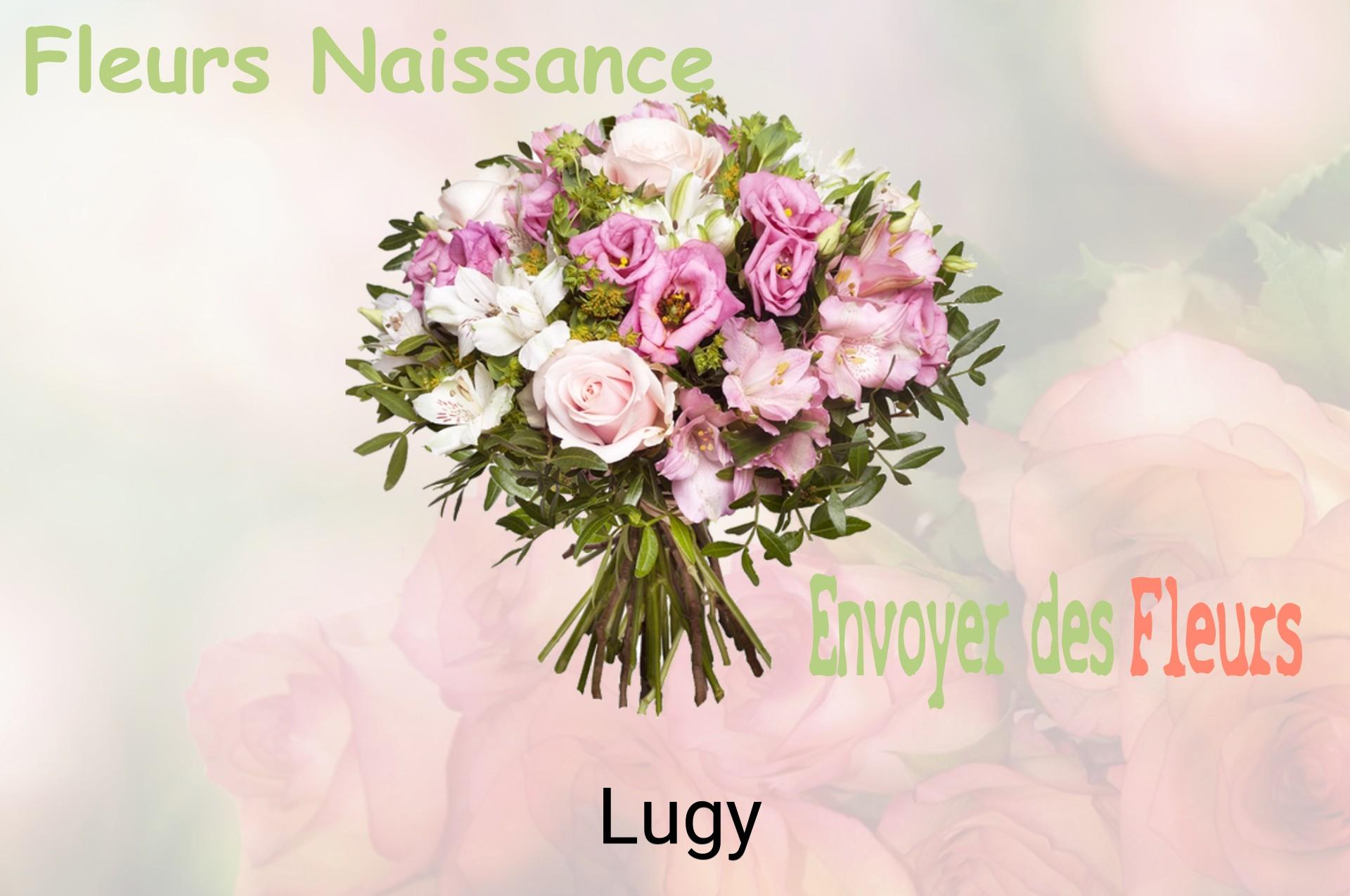 Bouquet de fleurs de naissance livré à Lugy